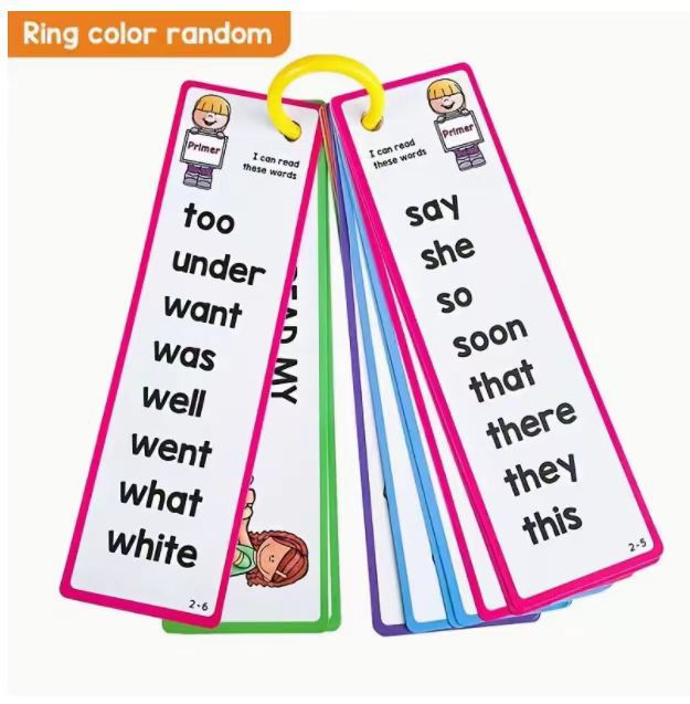 16张高频词英文单词卡片儿童书签阅读学校培训教具跨境热卖-阿里巴巴