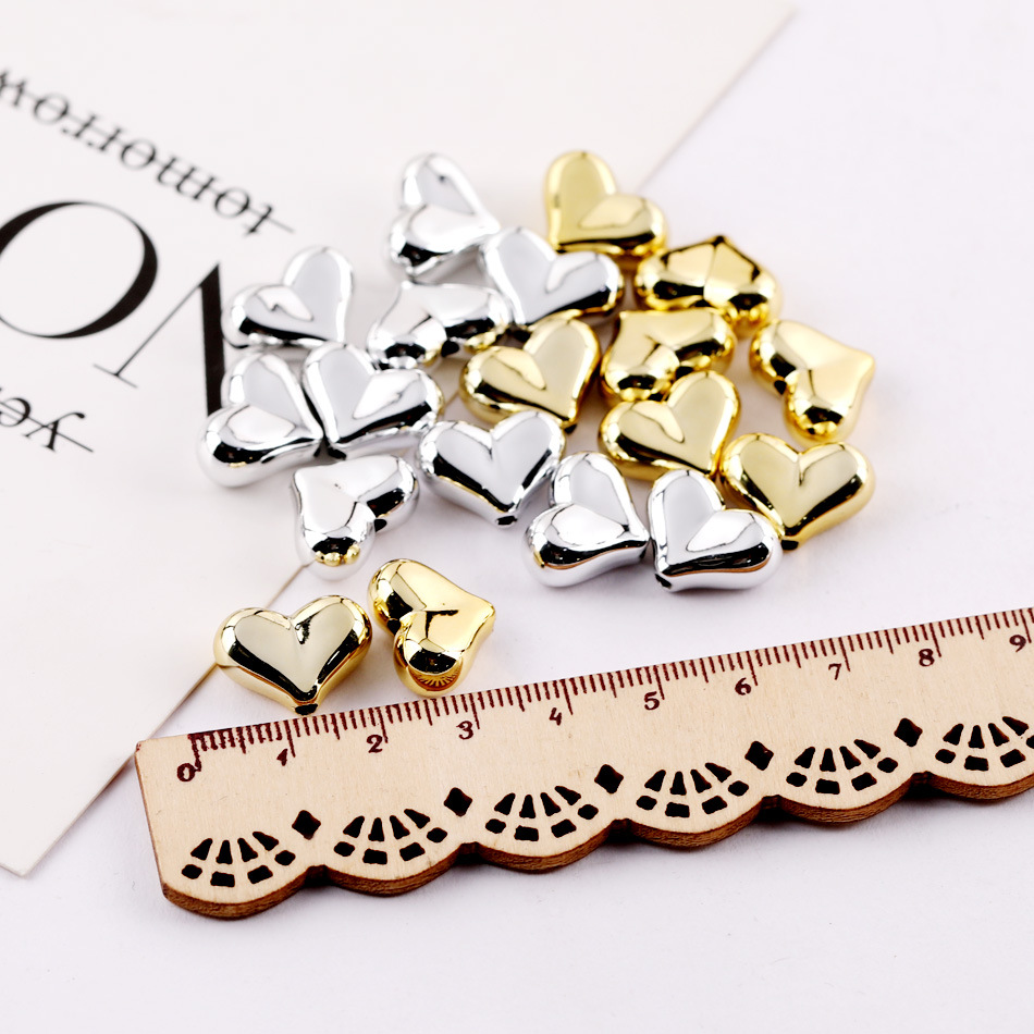 Galvanoplastia UV sin rascar a través de marcas de agujeros de pedo acrílico amor diy hecha a mano accesorios de joyería de cadena de cuentas de teléfono móvil