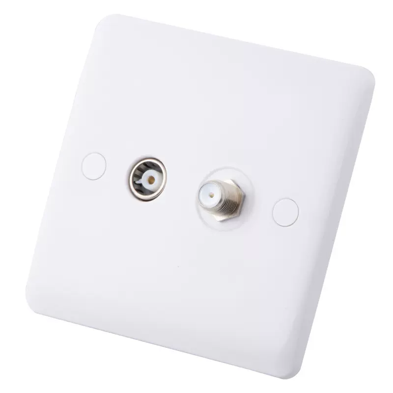 英标英式英国英规卫星电视插座 UK 1 GANG SATELLITE / TV SOCKET