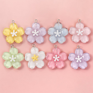 7ɫ 31*28mm ��ɫ͸���ѻ���� ��֬�Ʒ��� DIY耳׿��朵���