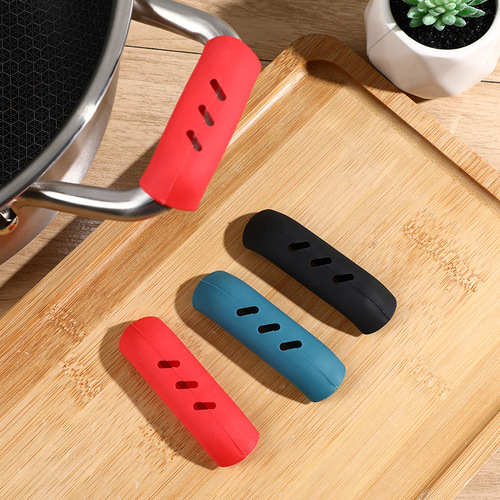 Modern simple colorful silicone insulated pot handle cover, anti-scalding and anti-slip pot handle cover, wear-resistant pot handle protective cover