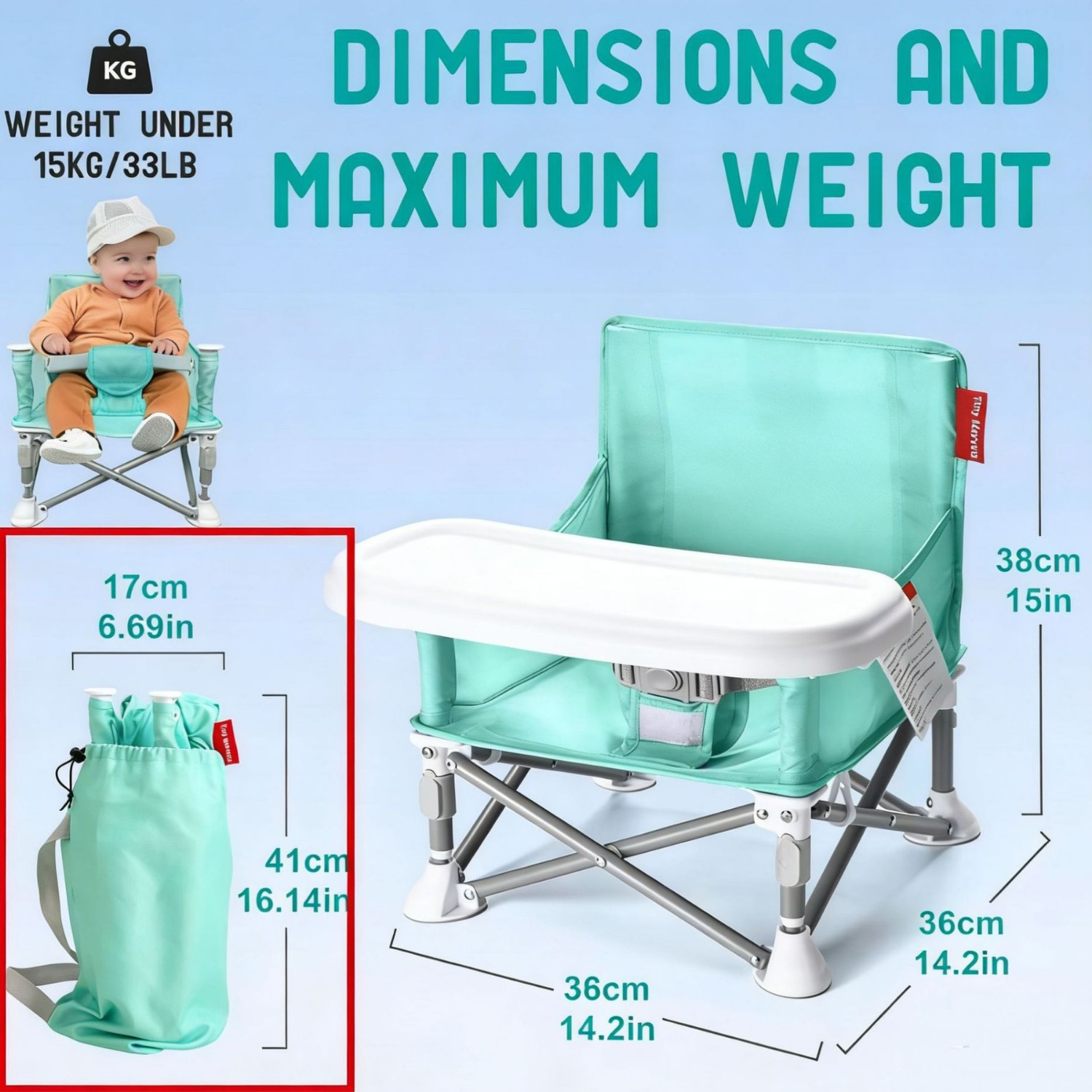 Comercio exterior transfronterizo niño silla de comedor plegable al aire libre silla de comedor portátil silla de comedor para niños silla de comedor para niños