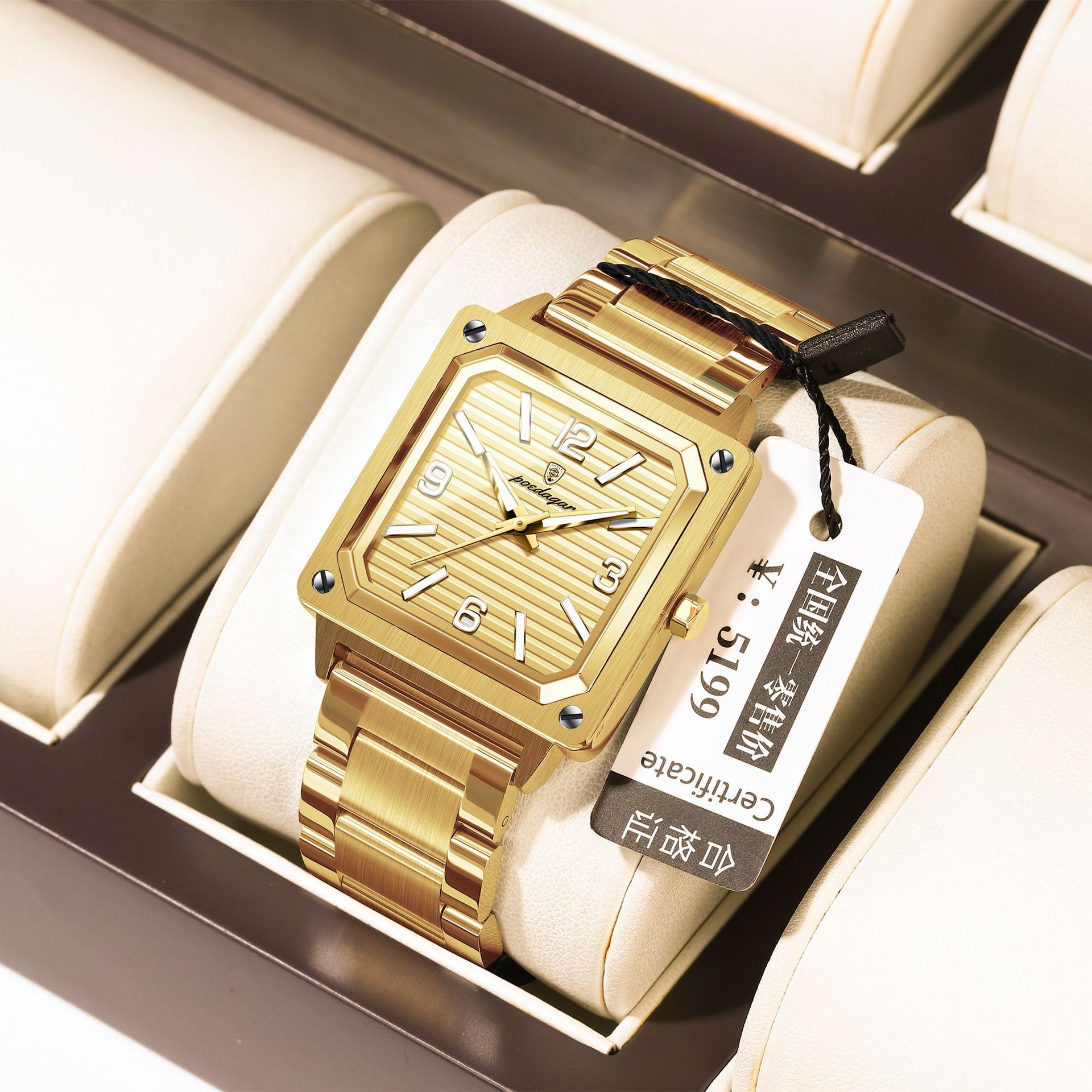 Marca suiza reloj luminoso impermeable para hombre nuevo reloj de cuarzo de moda en vivo comercio exterior estilo caliente de una pieza