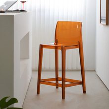 北欧吧椅透明亚克力创意咖啡厅奶茶店吧台凳轻奢家用简约高脚椅子