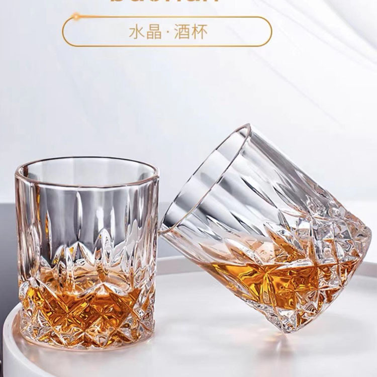 加厚玻璃威士忌杯钻石杯酒吧大容量啤酒杯KTV洋酒杯新款玻璃杯