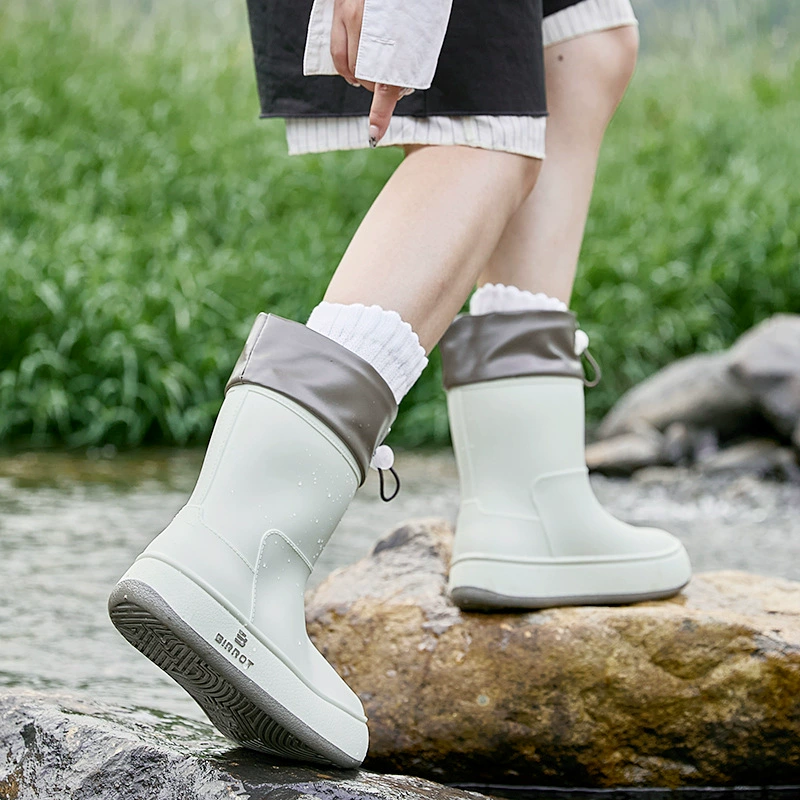 Новый водонепроницаемый дождь сапоги женская мода на улице дикая кухня работа нескользящая и износостойкая для взрослых водная обувь резиновая обувь для мойки обуви