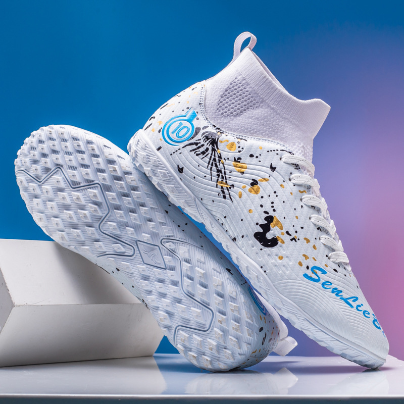 Zapatos de fútbol de alto nivel transfronterizos para niños y niñas, zapatos de entrenamiento para adultos, TF, zapatos de entrenamiento de clavos transpirables, zapatos deportivos profesionales antideslizantes