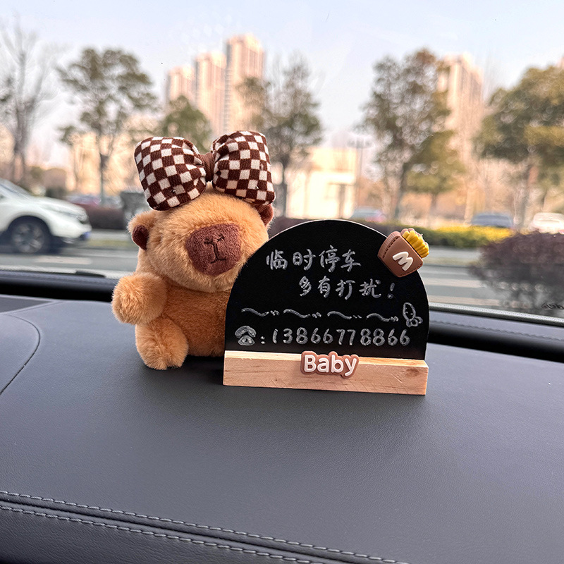 Tarjeta telefónica de automóvil de movimiento de estacionamiento temporal tarjeta de estacionamiento en línea carpa roja carpa de tracción adornos de automóvil de movimiento de tarjeta de mujer encantadora