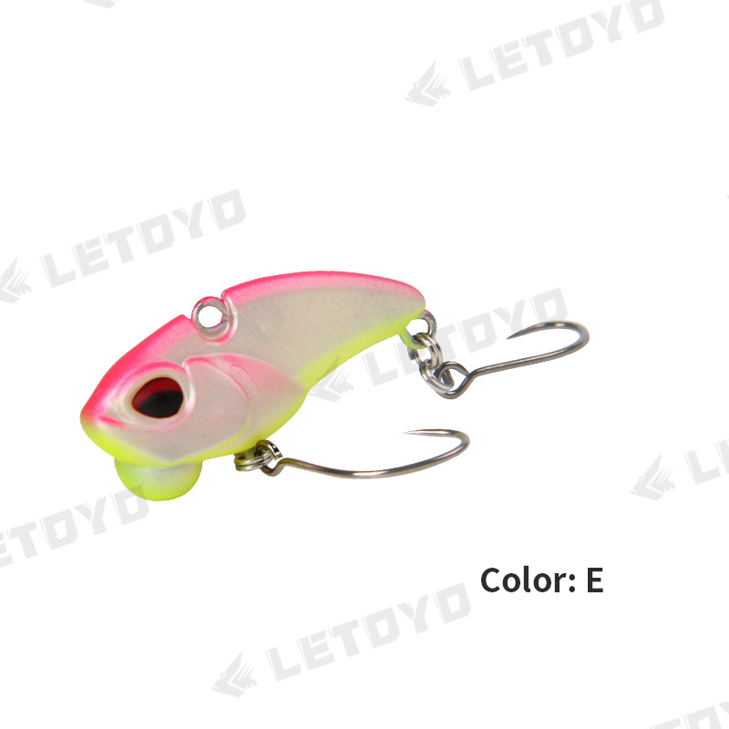 LETOYO sumergido VIB 28mm/2,3g Luya cebo duro solo gancho tiemble trucha cebo