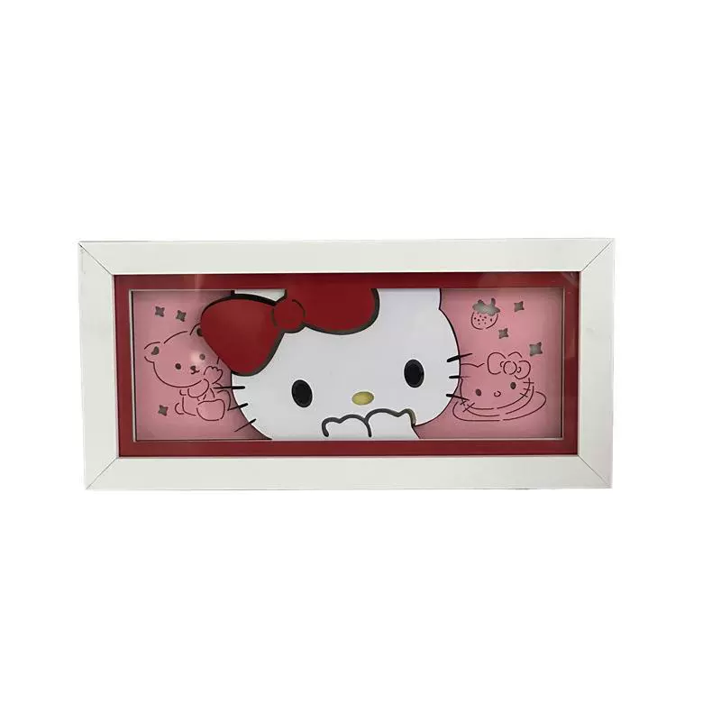 Лампочка резной рисунок бумажная Sanli Okulomi Kitty Kitty Cat Meliti Большие уши собака аниме периферийное светодиодное световое фото кадр