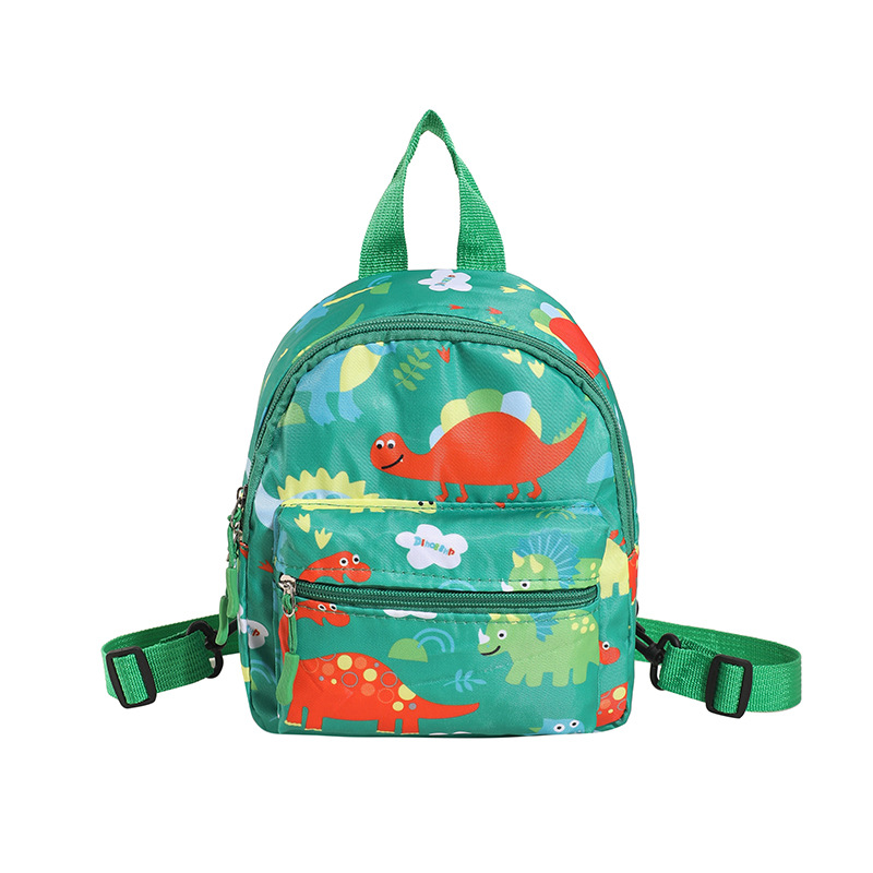 Mochila nueva al por mayor 2025, mochila de tela Oxford con diseño de dinosaurio de dibujos animados, mochila pequeña de gran capacidad para actividades al aire libre y ocio.
