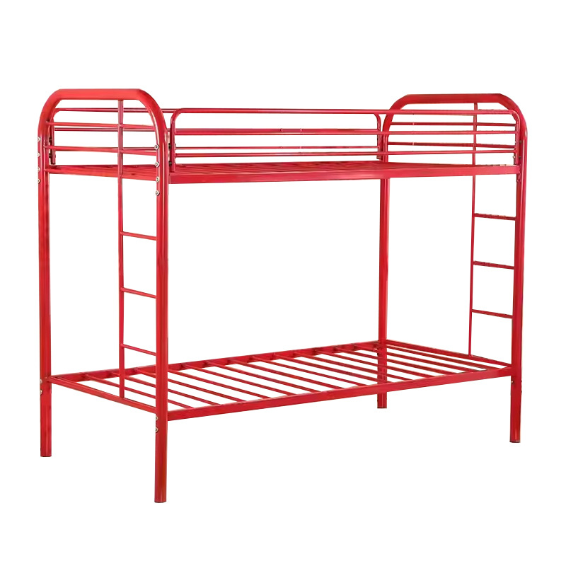 Amazon venta caliente de cama de dos pisos para niños, cama alta y baja para estudiantes, cama compuesta de hierro, cama de piso, fábrica de comercio exterior