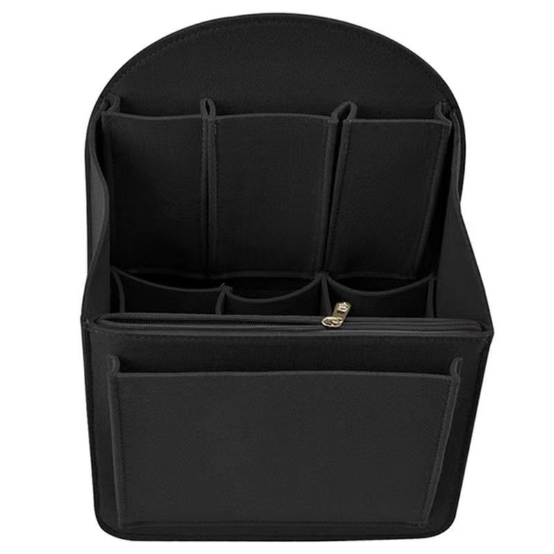 Bolsa de cosméticos de fieltro mochila de viaje bolsa interior bolsa de almacenamiento de maquillaje tridimensional bolsa de fieltro multifuncional bolsa intermedia