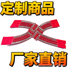 外贸新款凉鞋拖鞋半成品鞋面水钻鞋面鞋配件工厂做货支持批发