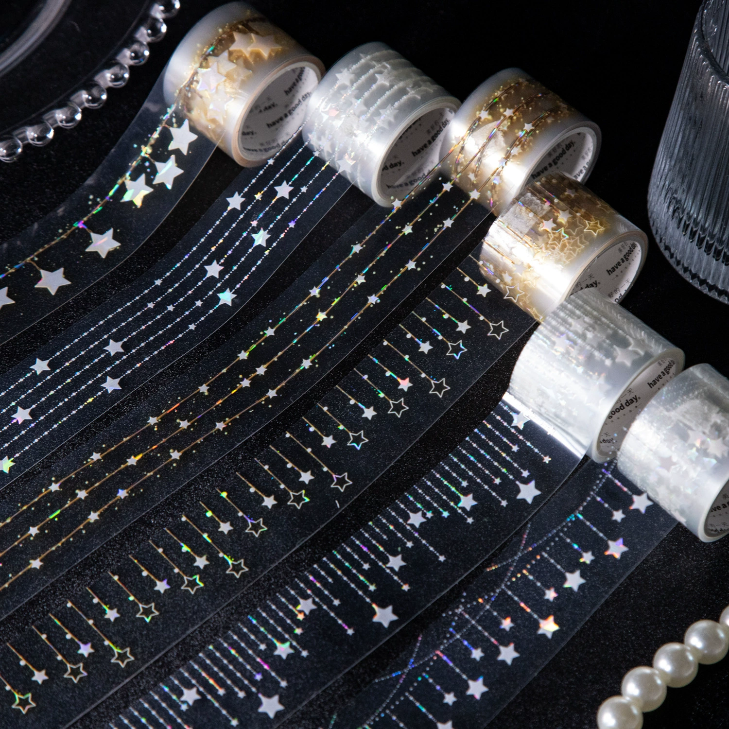 Серия звездных световых занавесок красивый день лента оболочка световая ручная книга DIY материал декоративный цикл наклейки 6 моделей