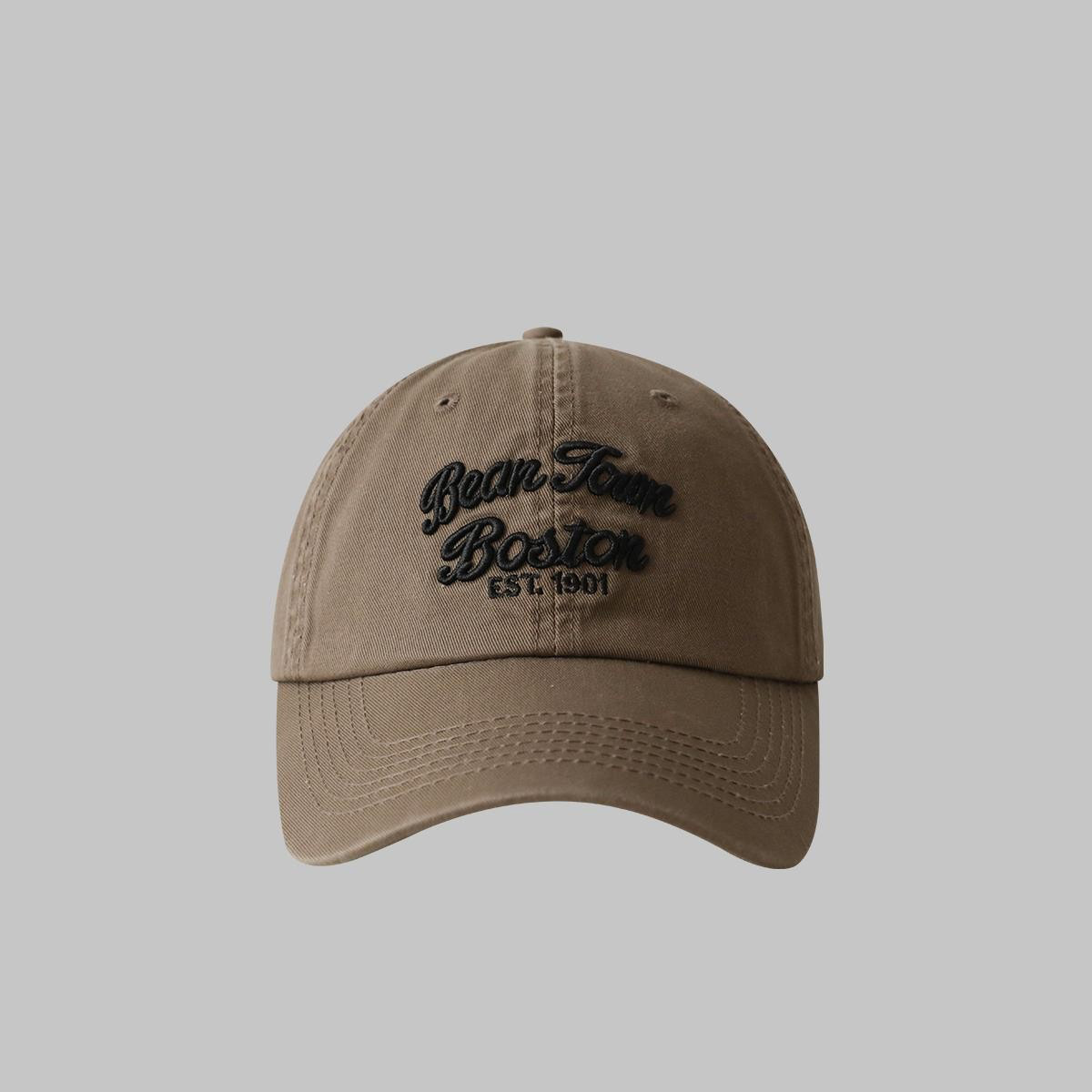 Americano retro suave tapa enarbolada tapa verano puro algodón sol sombrero moda calle tiro bordado gorra de béisbol de los hombres