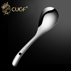 CUGF Disposable Stainless Steel Large Serving Spoon with Non-Stick Coating, Long Handle, Suitable for Rice and Soup