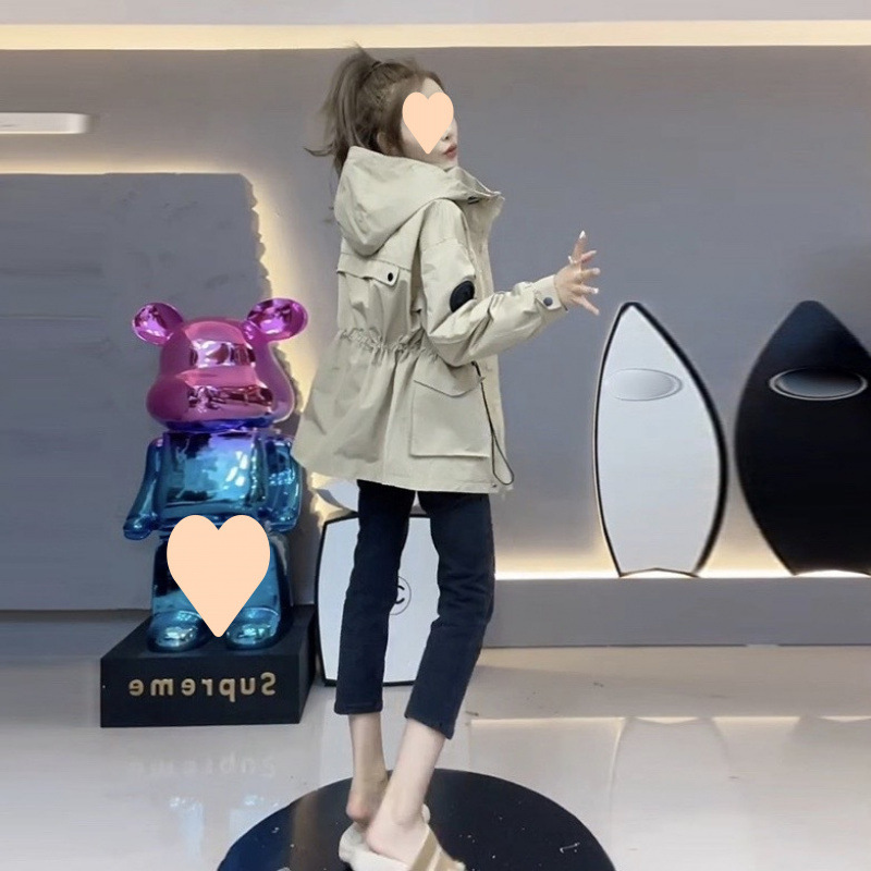 冲锋衣外套女2025春秋新款高级感中长款工装休闲收腰夹棉风衣棉服|undefined