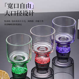 ins高颜值高脚杯印制logo玻璃杯咖啡杯水杯果汁甜品杯子冰淇淋杯