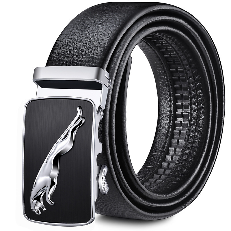 cinturón de hombre cinturón de abrazadera automática de cuero anti-desgaste estilo clásico letras versátiles tendencia ocio simple transfronterizo