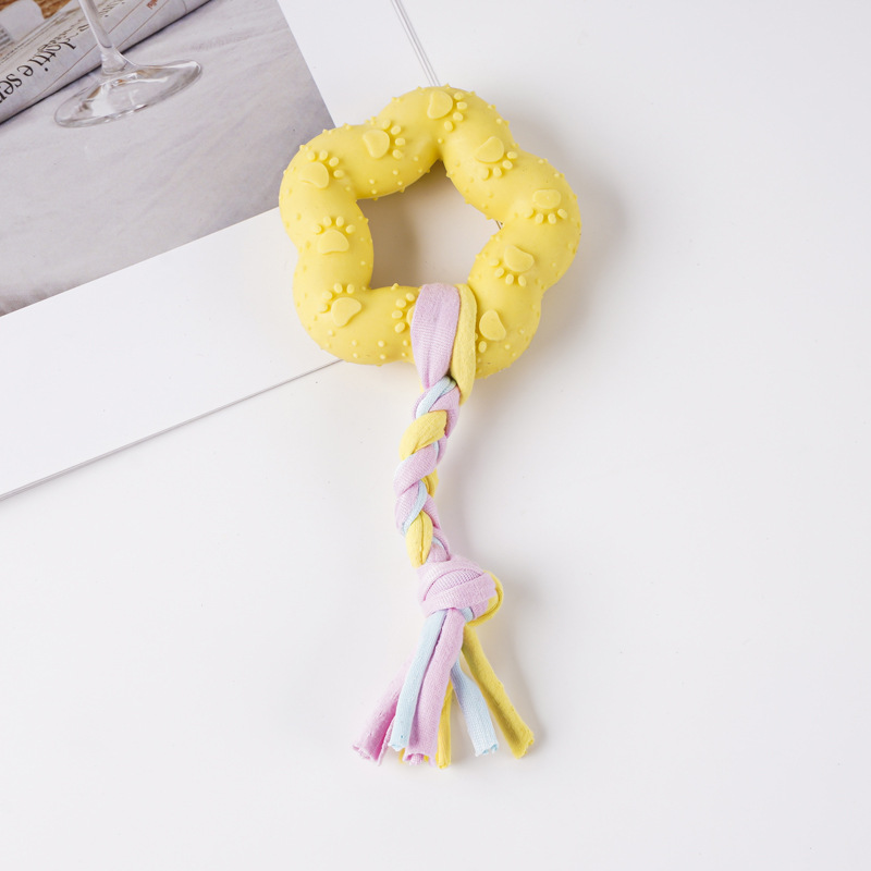 Juguete para mascotas de TPR de gran venta transfronterizo, palo de dentición para perros para entretenimiento, juguete de autoentretenimiento para cachorros duradero y resistente a las mordidas.