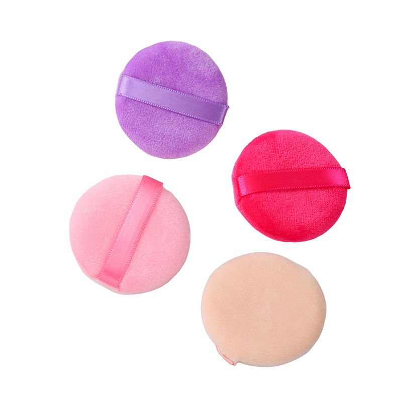 Crystal ultra suave redondo pequeño fabricante de polvo al por mayor polvo algodón maquillaje herramientas de maquillaje secas y húmedas polvo de doble uso