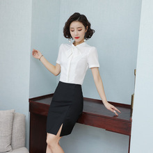 2021新款夏季白衬衫女短袖工作服正装韩版上衣职业女装短袖衬衣OL