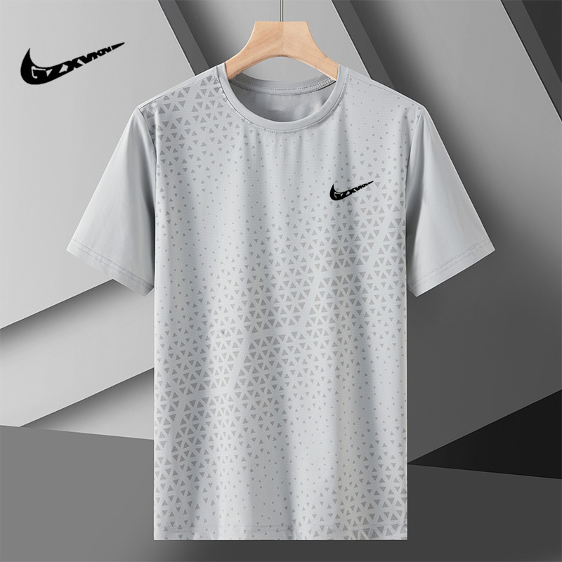 Cross-Border Ice Silk Quick-Drying Short-Sleeved Round-Neck Men's 2026 Summer New Outdoor Sports Breathable T-Shirt for Men and Women