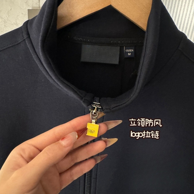 3458秋冬立领字母刺绣外套拉链衫圆领卫衣女长袖t恤上衣男女同款i|undefined