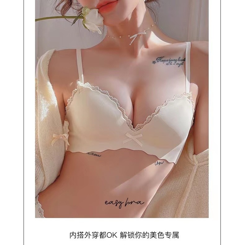 Recolección lateral cómoda sin costuras, soporte superior, leche antideslizante, ropa interior antiflacidez, sujetador de texto para niñas, senos pequeños, grandes