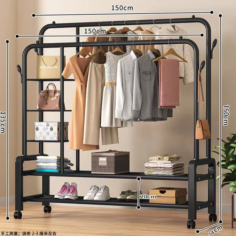 percha de ropa de piso vertical grosor grosor percha de ropa de casa dormitorio balcón barra de secado percha de ropa de secado percha