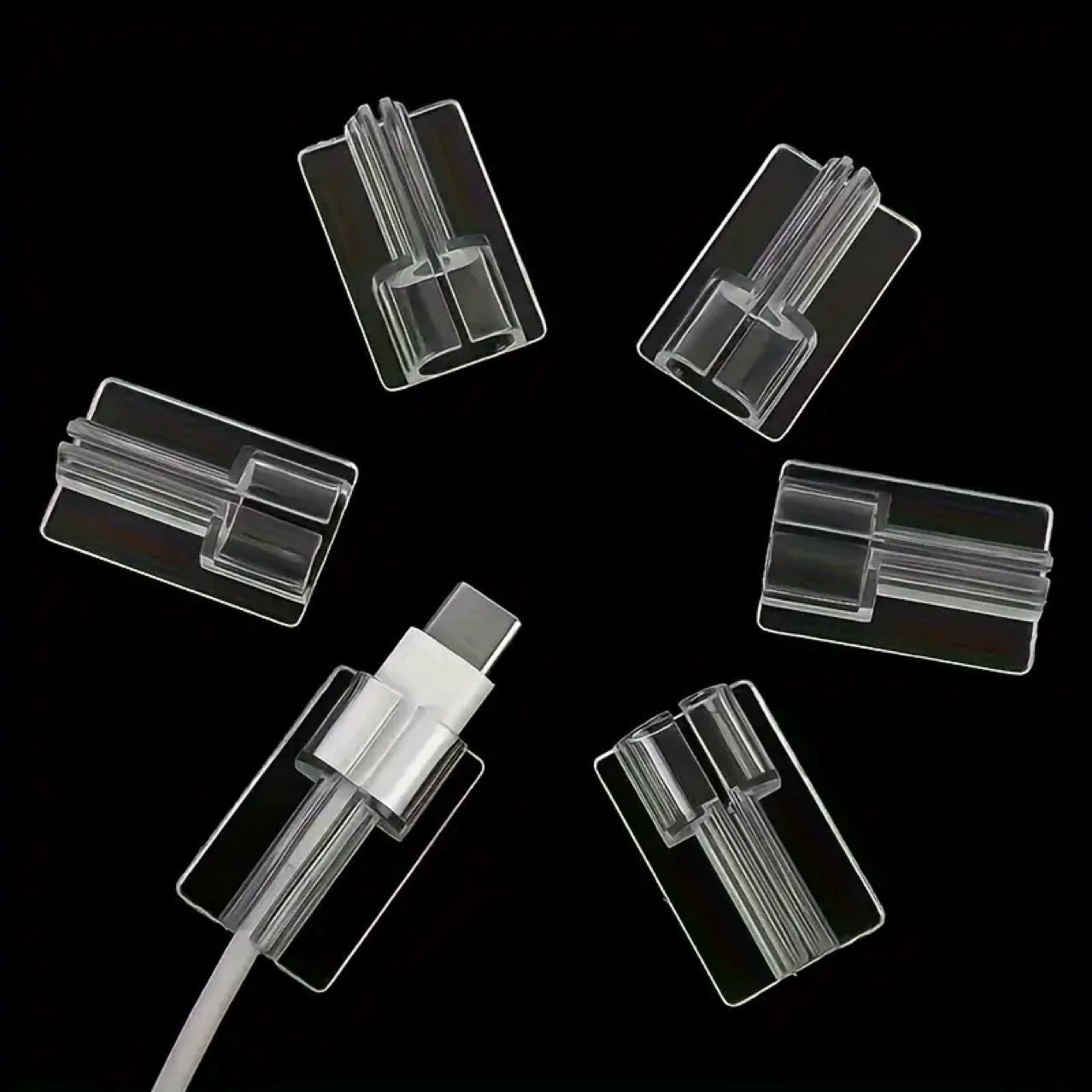 Nuevo tipo de cable de datos de Apple onda transparente pinzador de cable doble tipo-c acabado de bobinado anti-ruptura