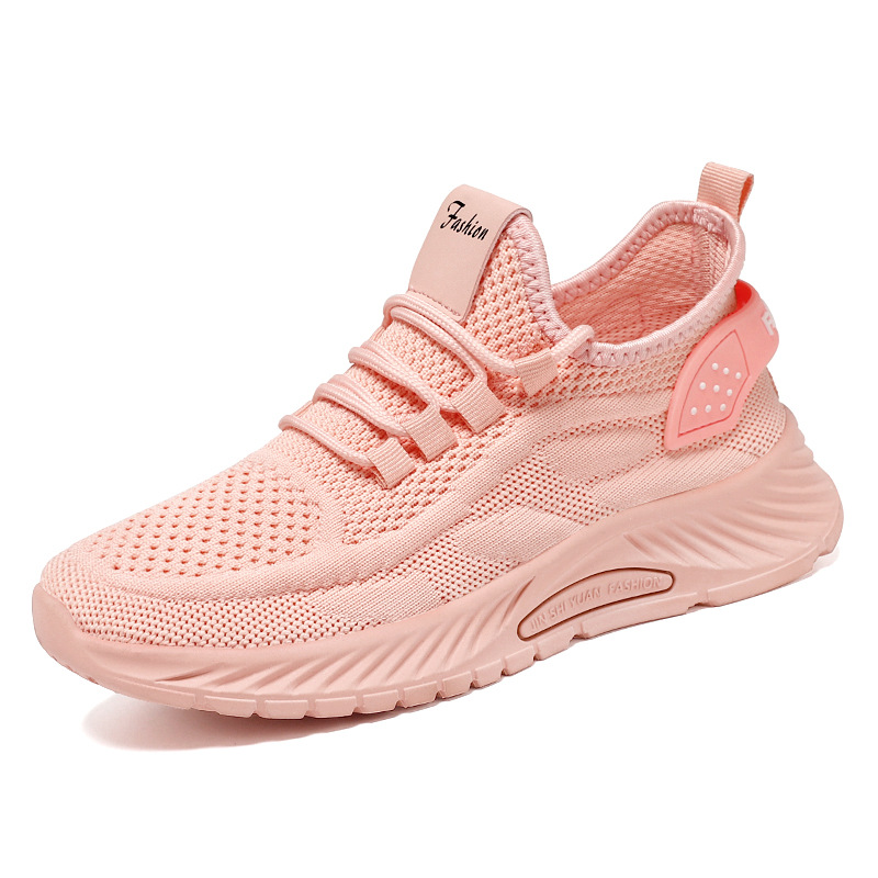Zapatos de mujer, zapatillas deportivas transpirables de primavera hechas a medida con tejido Flyknit, zapatillas para correr con suela blanda y cómoda, zapatillas casuales ligeras y versátiles