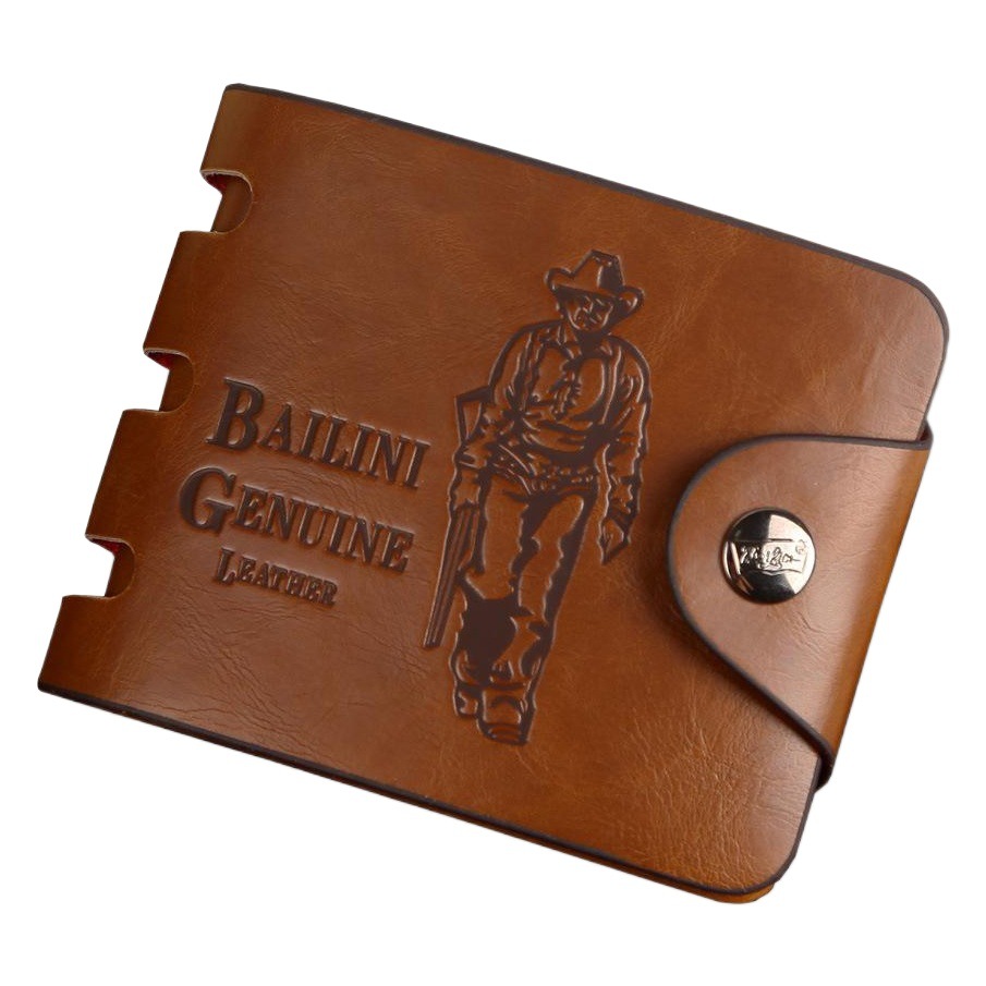 hengsheng New Arrival Men's wallet Short Vintage Hunter wallet Large Capacity Buckle wallet Factory