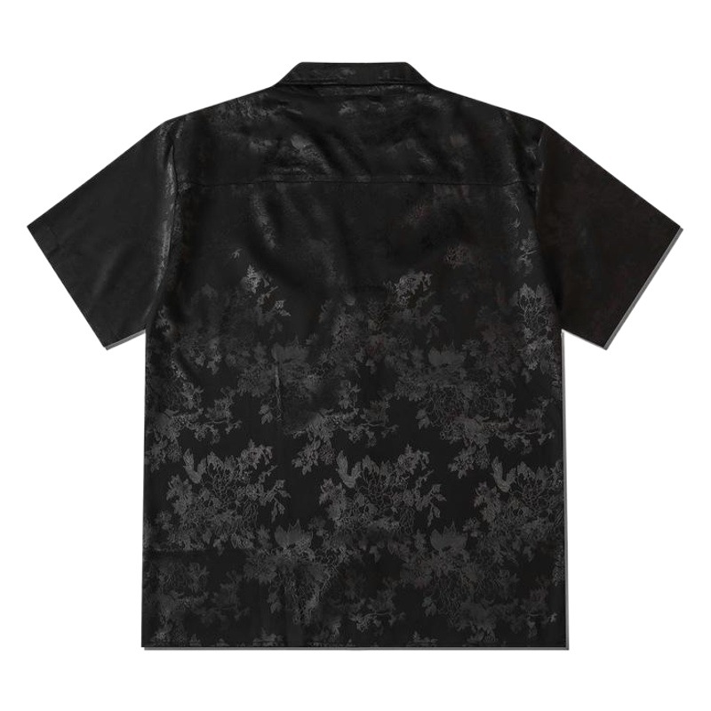 Venta directa de fábrica de moda nacional hombres y mujeres pareja media manga patrón floral suelta solapa verano camisa de manga corta entrega de una pieza