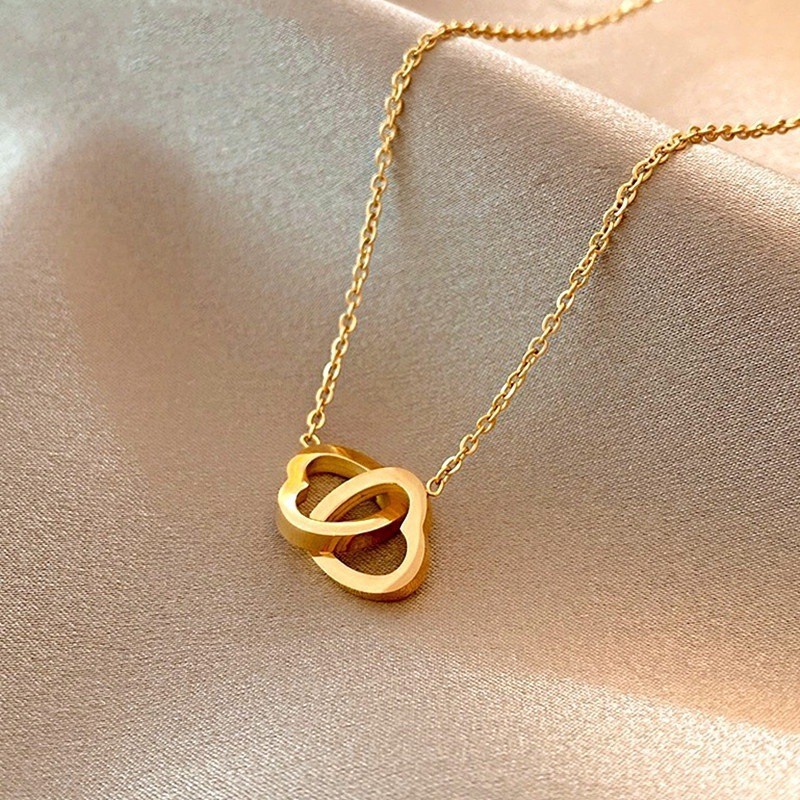 Nuevo collar de acero de titanio incrustado en diamantes para mujeres todo a juego ins Internet celebridad luz Cadena de clavícula de lujo elegante joyería de alto grado que no se desvanece