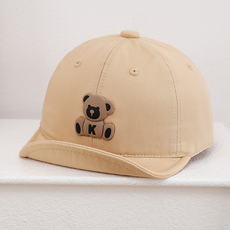 1-3 Sombreros infantiles primavera y otoño delgados bebés Inglés sombrero de béisbol de protección solar gorra de boca de pato para niños coreanos