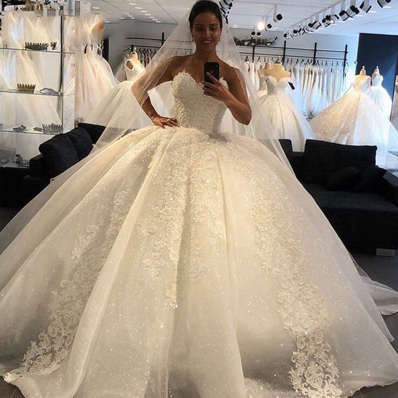 2026 New Beaded Wedding Dress Elegant and Sweetheart-Like Tulle Lace Off-Shoulder Bridal Gown Princess Ball Gown 2026 New Beaded Wedding Dress Elegant and Sweetheart-Like Tulle Lace Off-Shoulder Bridal Gown Princess Ball Gown