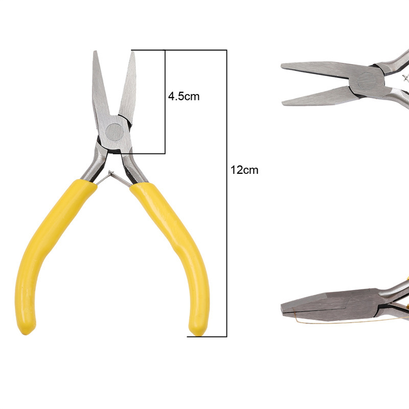 Yellow handle flat mouth tongs (toothless)