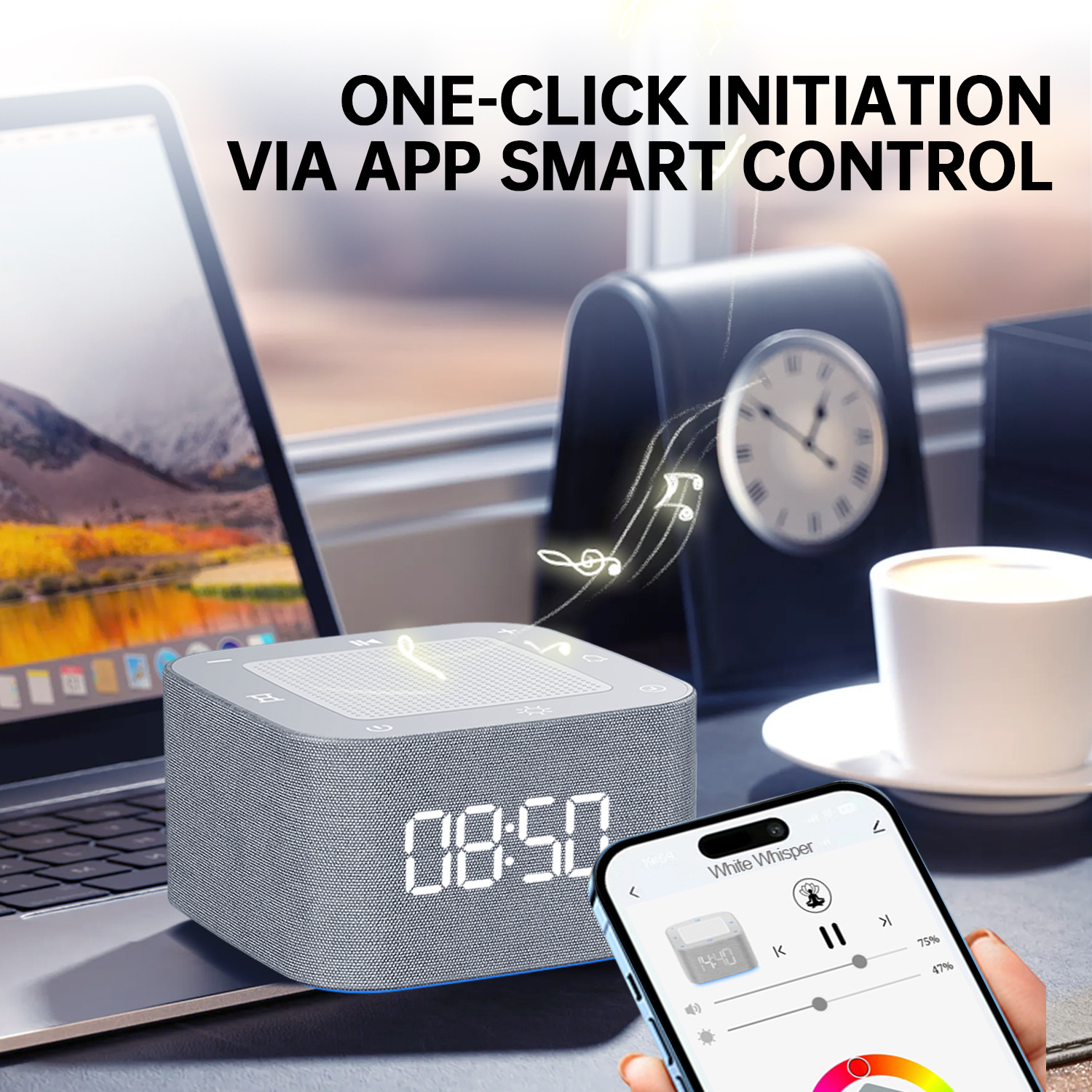 White Whisper Noise Sleep Sound Machine Bluetooth Speaker White Noise Aids Sleep_voghion.com