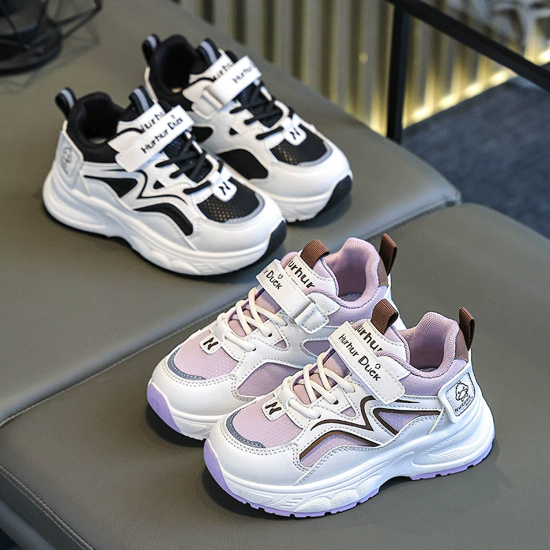 Маленькая желтая утка детская обувь для мальчиков спортивная обувь весной и осенью кожаная водонепроницаемая детская обувь для девочек повседневная мягкая подошва беговая обувь