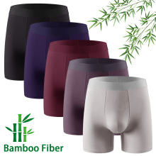 跨境加长款男士内裤竹纤维运动透气中腰平角裤亚马逊欧美通标现货