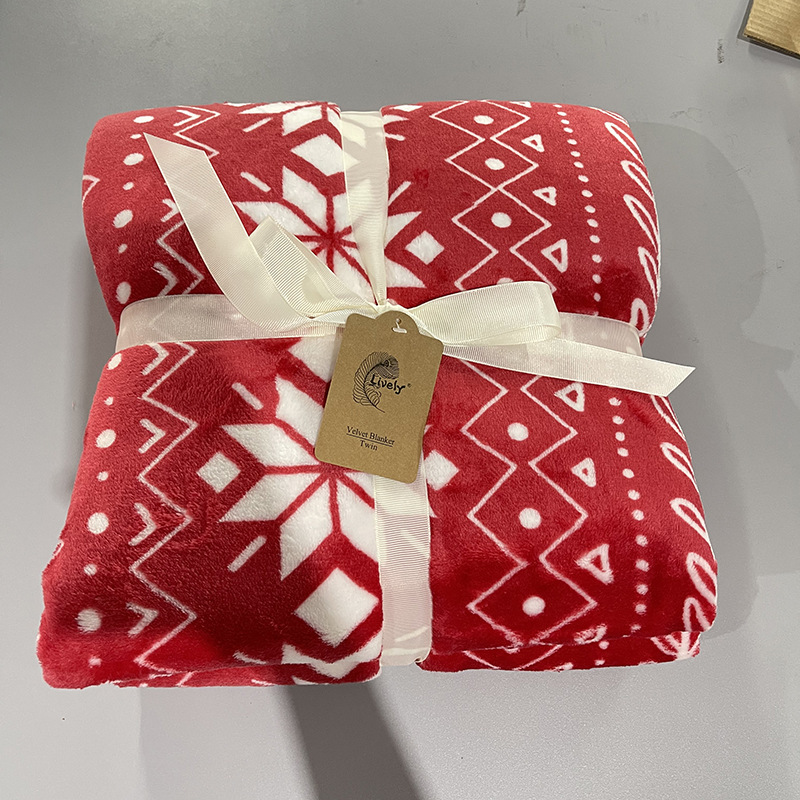 印花法兰绒毯子床单办公室午睡毛毯小被子单人学生宿舍薄沙发盖腿