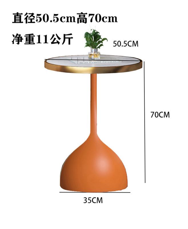 リビングルームの軽い贅沢な辺のいくつかの円形の大理石のソファーの辺のいくつかの小戸型のベランダのホテルのベッドの頭の岩板の小さいお茶のテーブル|undefined