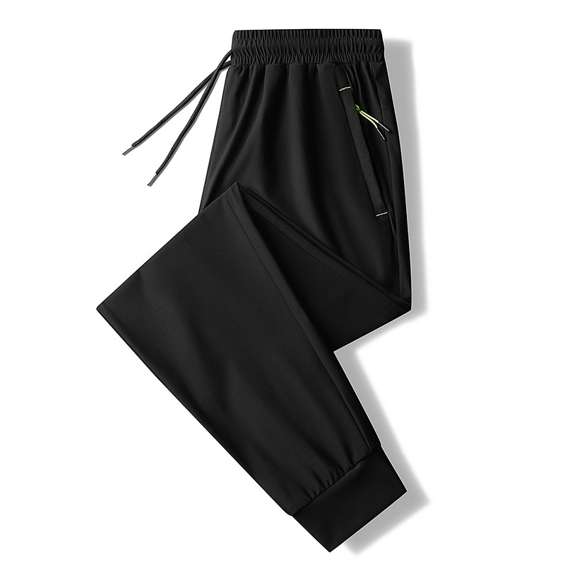 Pantalones delgados de verano de los hombres de ocio pantalones largos Pantalones deportivos elásticos de secado rápido hombres sueltos fertilizantes más tamaño al por mayor