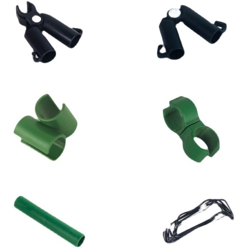 Plastic-coated steel pipe climbing frame accessories bracket support connecting pipe AB fork universal buckle cross buckle fixed spring buckle