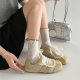 White Retro Ballet Style Flat Training Shoes Women's 2025 New Spring All-match Casual Sports Soft Slab Shoes