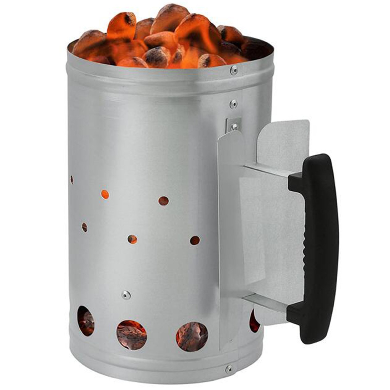 La producción de la fábrica de barbacoa estufa de carbón de madera del barril de carbón encendido encendedor de BARBACOA especial galvanizado Placa de 17CM de diámetro punto barril de carbono