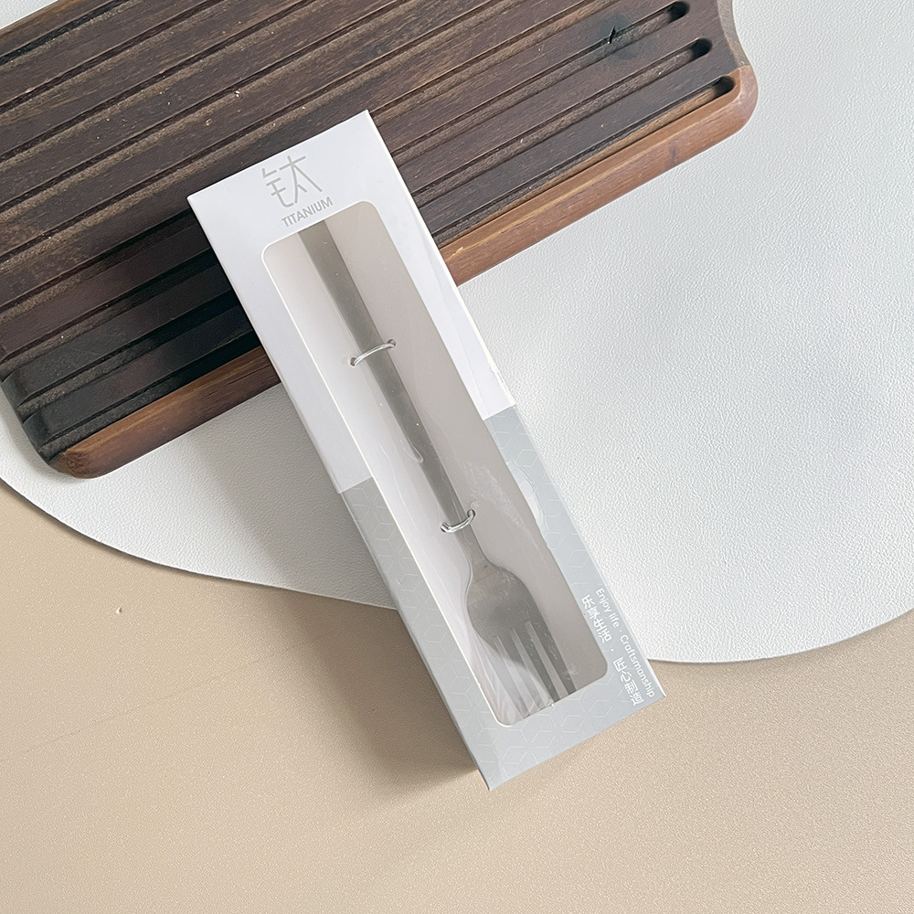 한국산 순수 티타늄 1호 포크(박스형)