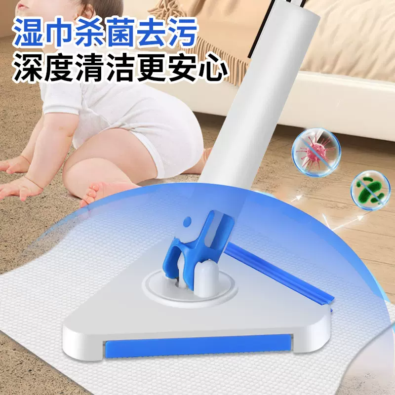 家用洗脸巾拖把免脏手夹布清洁玻璃器卫生间懒人免手洗平板拖把